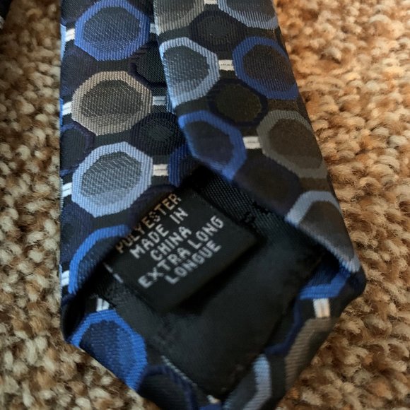 Geoffrey Beene extra long blue tie - Picture 2 of 3